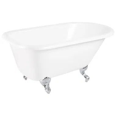 54" Miya Cast Iron Clawfoot Soaking Tub | Wayfair North America