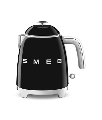 SMEG Mini 50's Retro Style 3 Cup Electric Kettle with Double Wall Anti Slip Base and Water Level Indicator (Black) | Amazon (US)