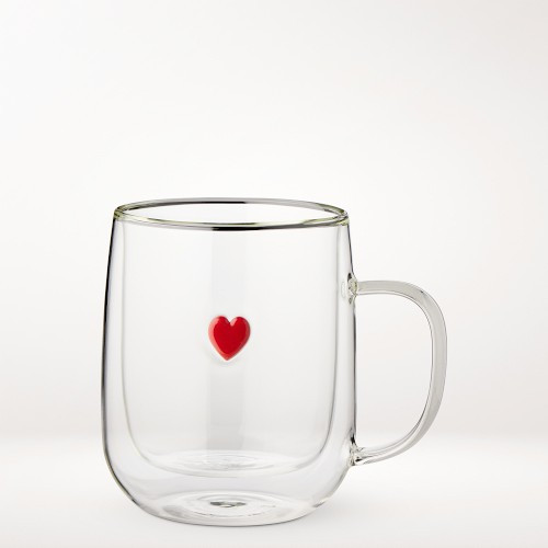 Heart Double-Wall Mugs, Each | Williams-Sonoma