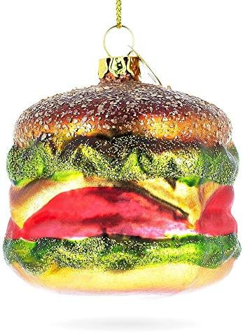 BestPysanky Hamburger Food Glass Christmas Ornament | Amazon (US)