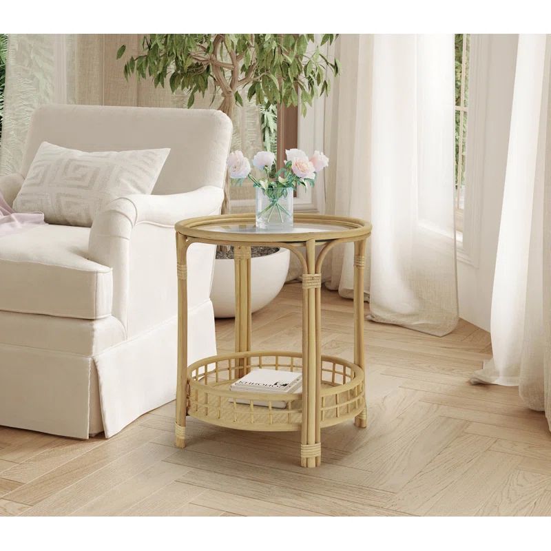 Trianon Glass Top End Table | Wayfair North America