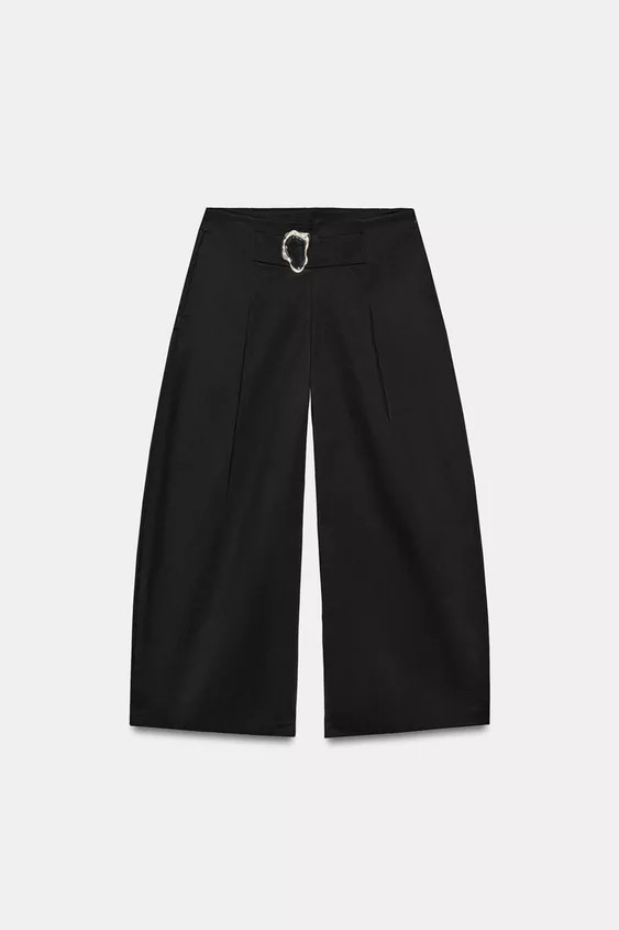 BARREL TROUSERS WITH BUCKLE | Zara UK