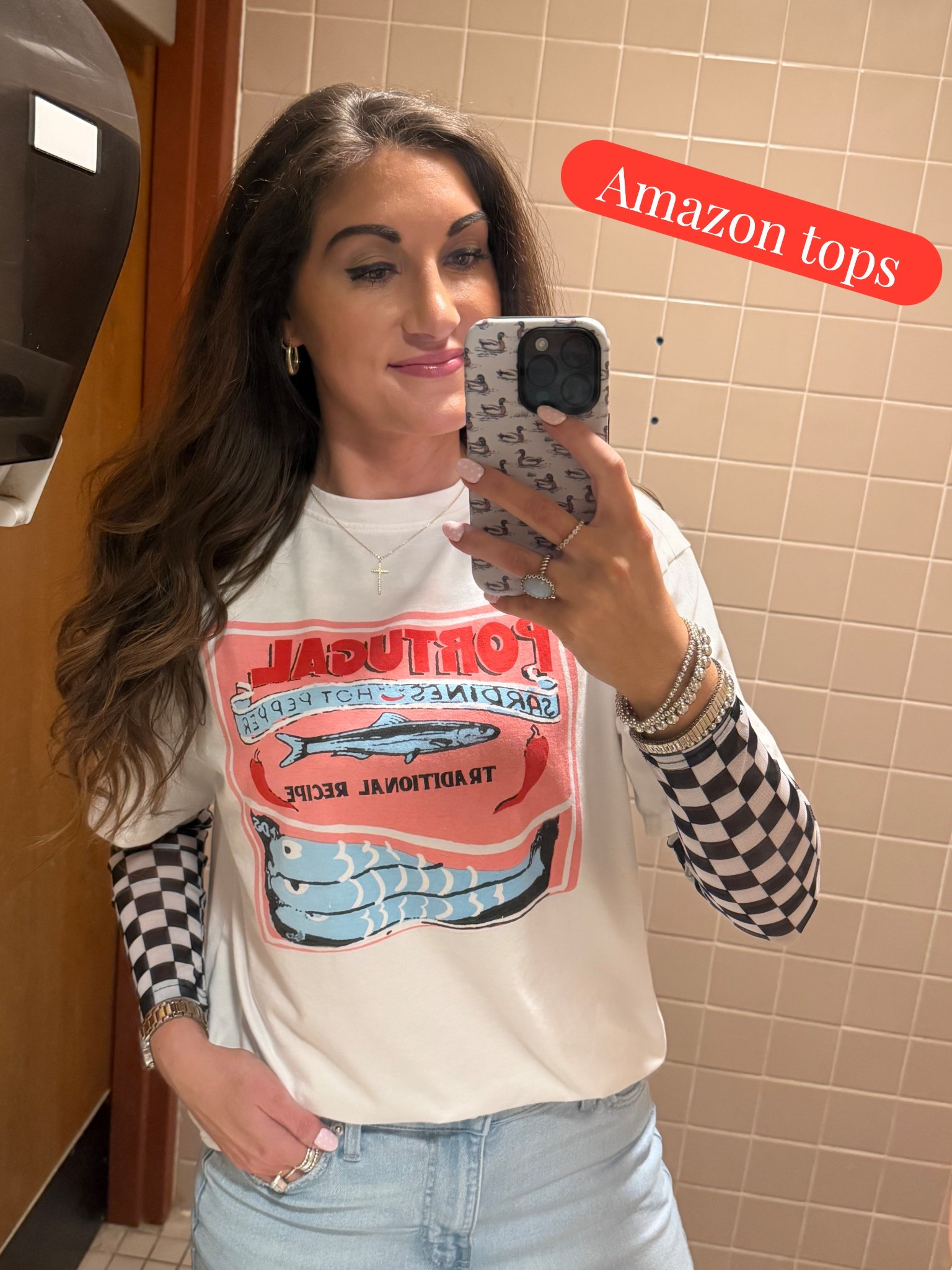 Cute graphic tees from Amazon. Sheer shirts to elevate the look🖤