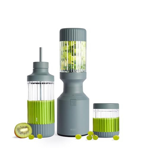 Beast Mighty 850 Plus | Premium Compact Personal Blender | Smoothies, Shakes, Dressings, Sauces | Blends Ice and Frozen Fruit | New XL Vessel | Extra Vessels, Lids and Straws | 850W (Mist) | Amazon (US)
