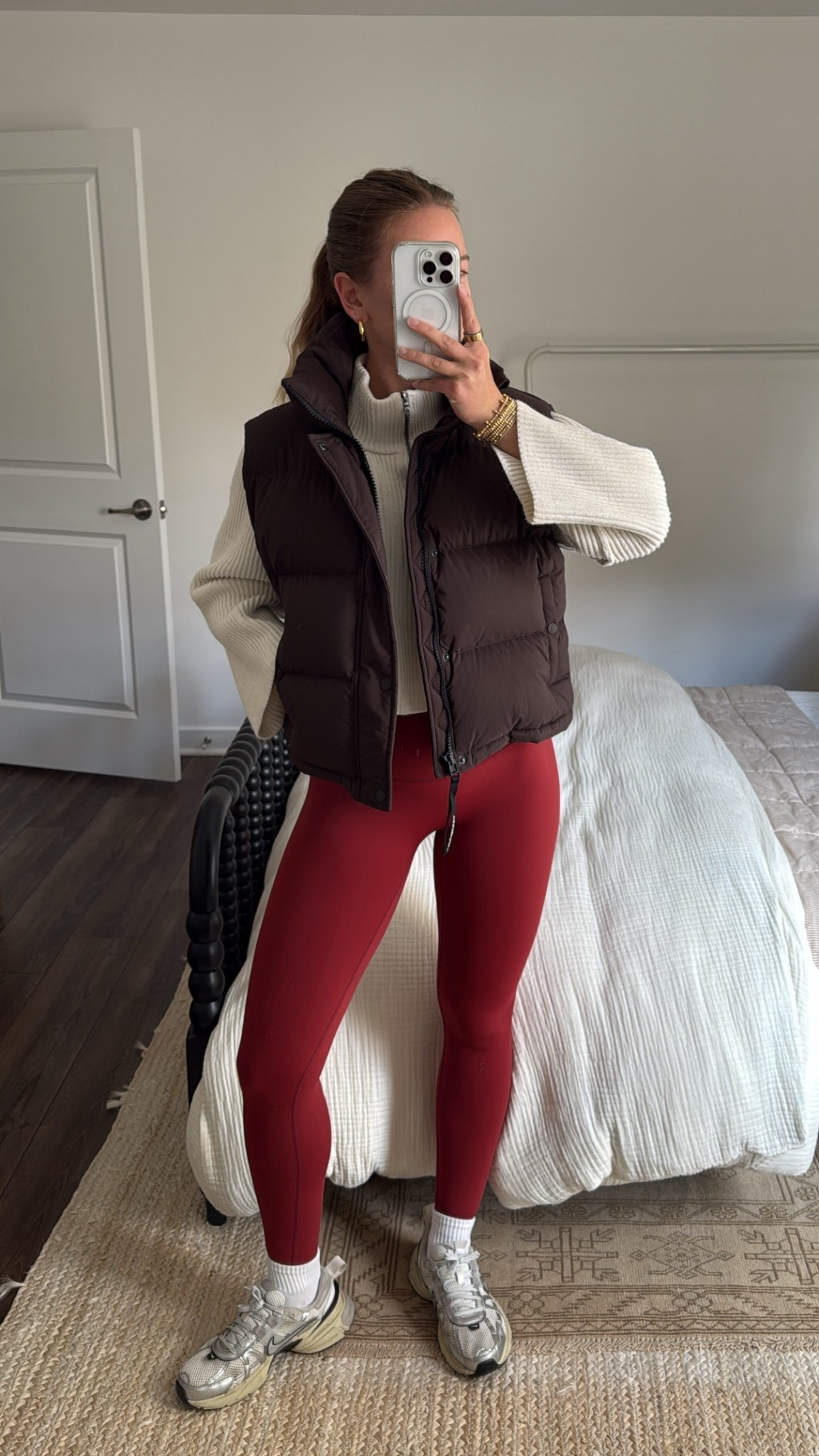 10/20/25 Linking my Set Active red legging set (wearing an XS), my Aritzia Super Puff vest in brown (size small), my go-to Amazon crew socks, my Garmin watch, and my Nike sneakers that are perfect for walks or light workouts. My Free People sweater is from last year and sadly no longer available, but still one of my favorites for layering 🤎✨


#LTKActive #LTKShoeCrush #LTKStyleTip