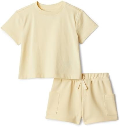 Amazon Essentials x Sofia Grainge Babies, Toddlers, and Boys' T-Shirt and Short Play Set, Multipa... | Amazon (US)