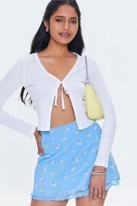 Floral Print Mesh Mini Skirt | Forever 21 | Forever 21 (US)