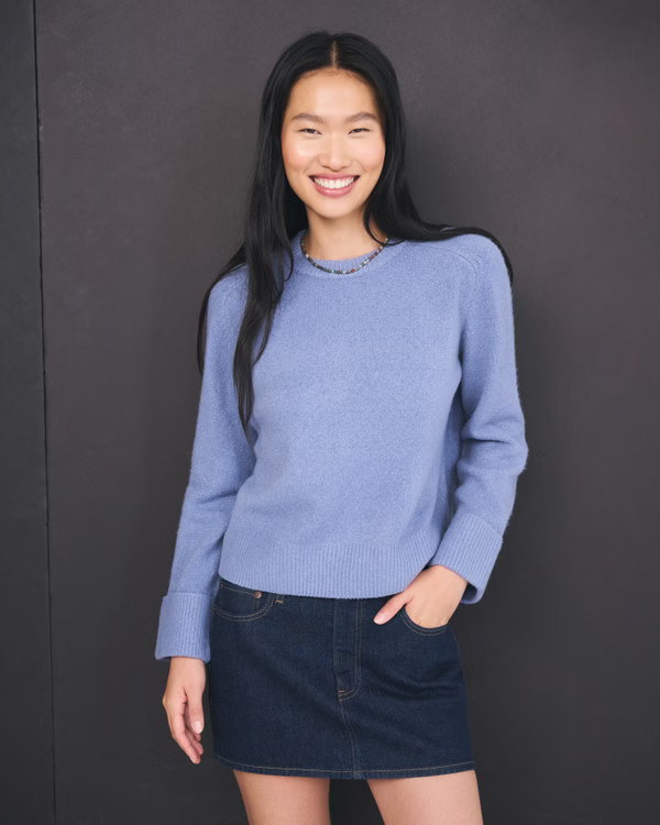 Women's The A&F Madeline Crew Sweater | Women's Tops | Abercrombie.com | Abercrombie & Fitch (US)