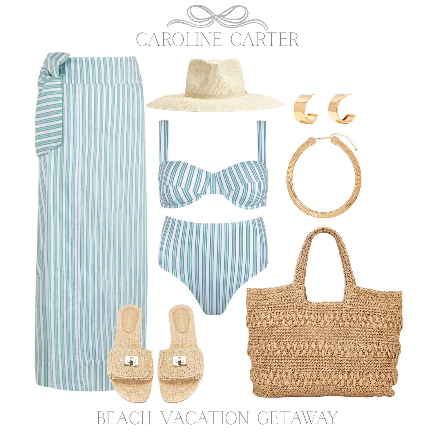 Coastal chic for your next beach getaway 💙🌴

beach outfit, coastal style, striped set, blue and green outfit, beach vacation look, resort wear, summer outfit, straw hat outfit, woven bag, neutral sandals, chic beach style, vacation outfit idea, seaside style, classic summer look, LTK beach outfit, vacation outfits beach

#LTKootd #LTKSeasonal #LTKTravel