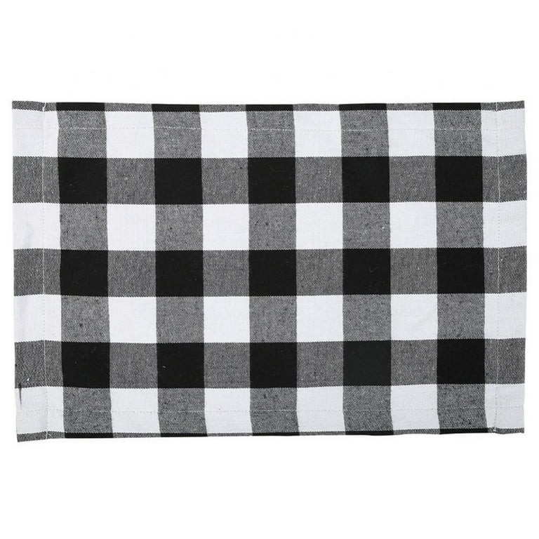Clearance!Christmas Holiday Placemats Buffalo Plaid Placemats Red Black Reversible Placemats for ... | Walmart (US)