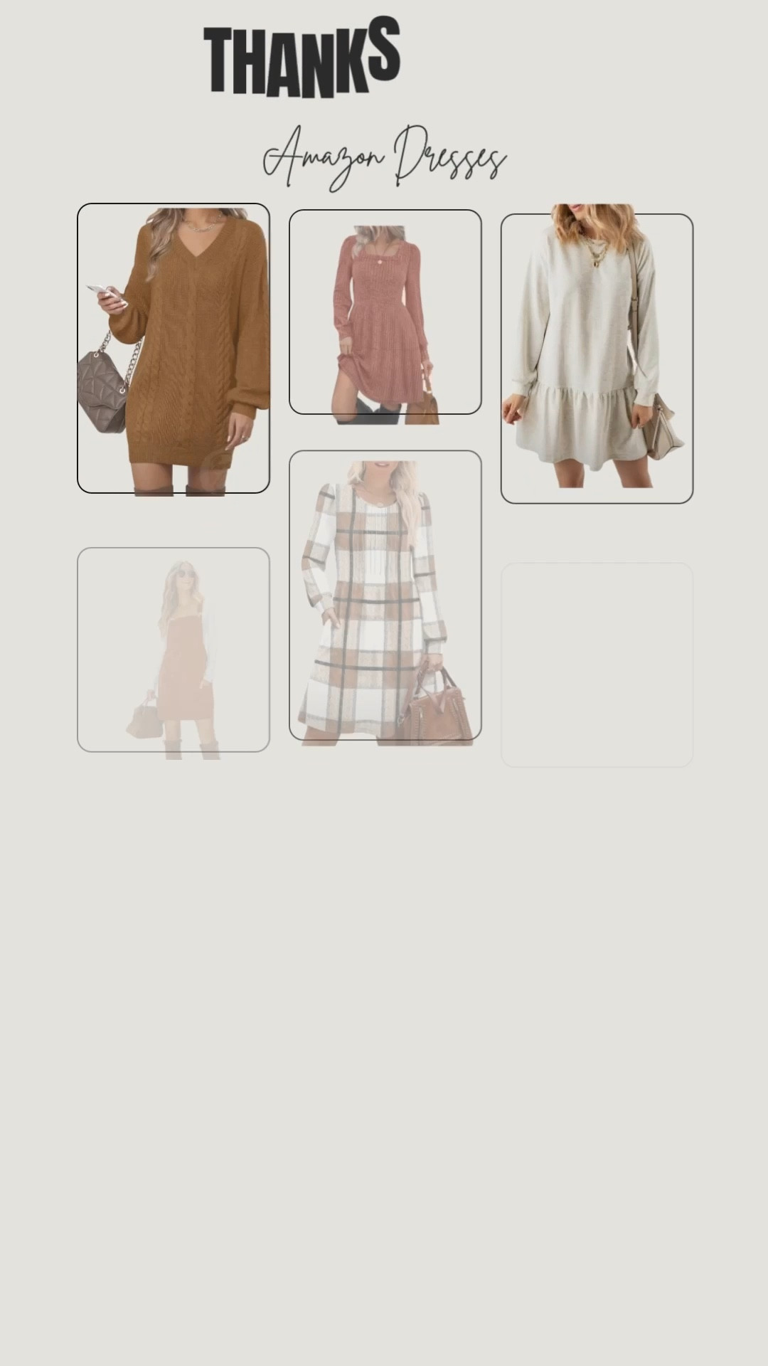 If you want a cute and comfy Thanksgiving dress for 2025, these Amazon finds are trending for fall outfits and Thanksgiving day looks. The rust, maroon, khaki, cream, and neutral fall colors are perfect for family photos, hosting, or staying comfortable while still looking put together. These include flattering sweater dresses, plaid dresses, flowy midi dresses, long-sleeve casual dresses, overalls, romper and easy Amazon fall outfits that work for all body types. Great for Thanksgiving outfits for moms, tall and midsize friendly options, and chic fall fashion you’ll rewear all season.

#LTKHoliday #LTKFindsUnder50 #LTKSeasonal
