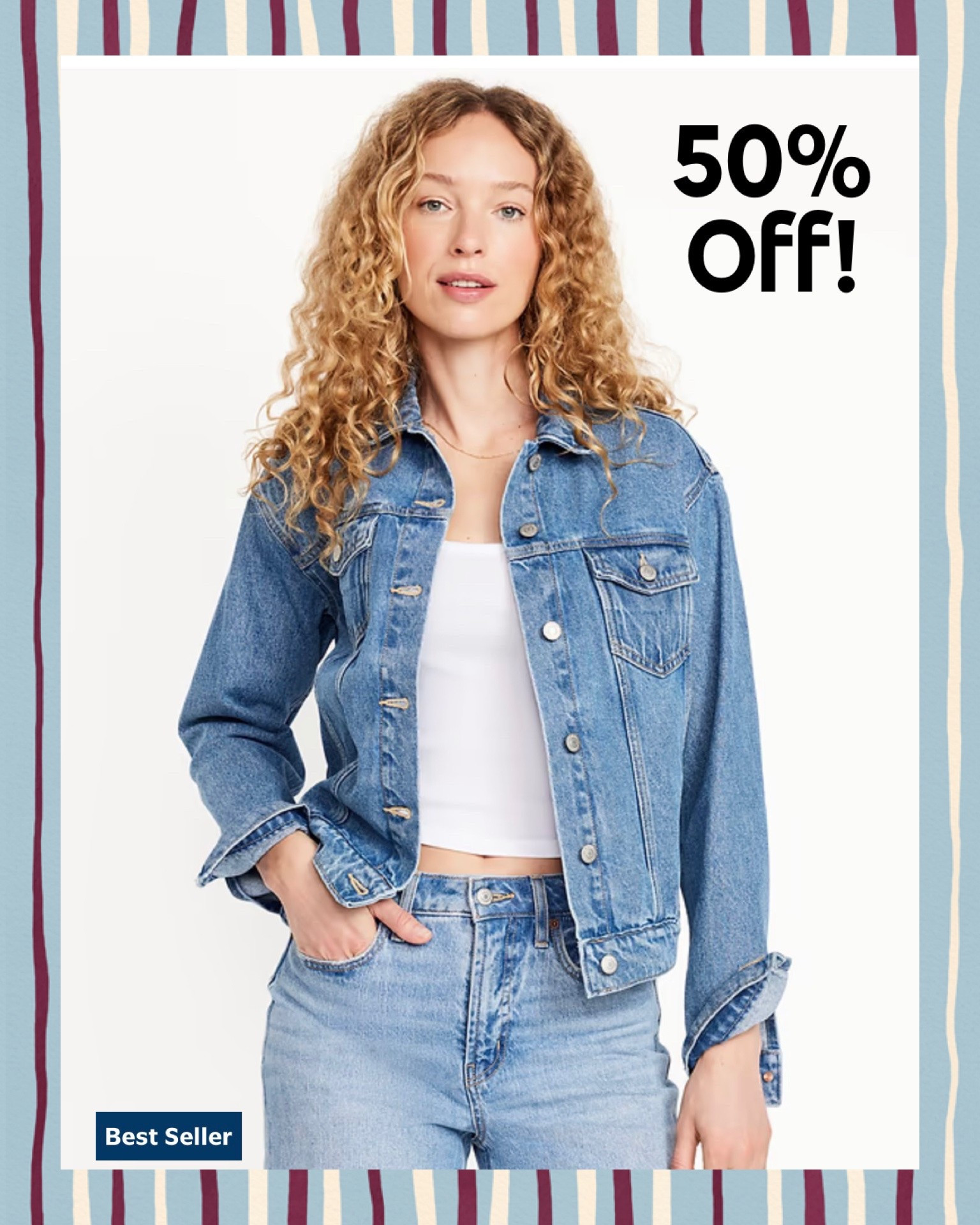 Old Navy has the BEST Jean Jackets, and their ongoing #1 best seller is back for the season - and 50% Off today! This is an absolute steal at this price today, and five different shade options are available. 💙 Highly recommend - I’ve owned mine for years, and it still looks brand new!

#LTKSaleAlert #LTKootd #LTKdayinmylife