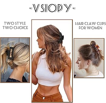Vsiopy 6pcs 3.5 Inch Medium Large Claw Clips For Thick Hair, Big Hair Clip For Thin Hair, Girls' ... | Amazon (US)