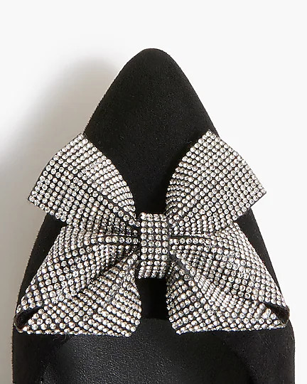Rhinestone bow Esme heels | J.Crew Factory