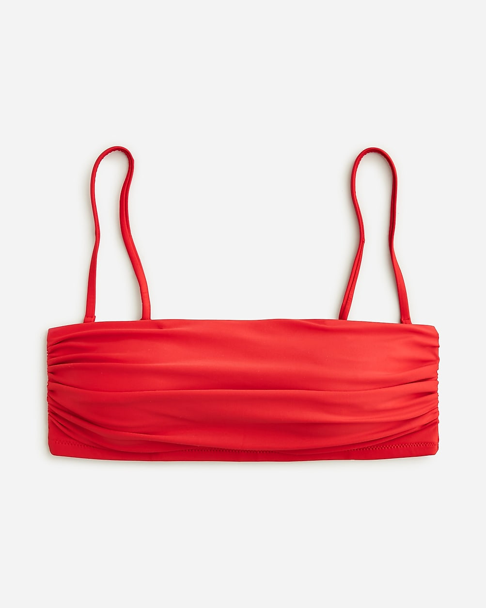 Ruched bandeau bikini top | J. Crew US