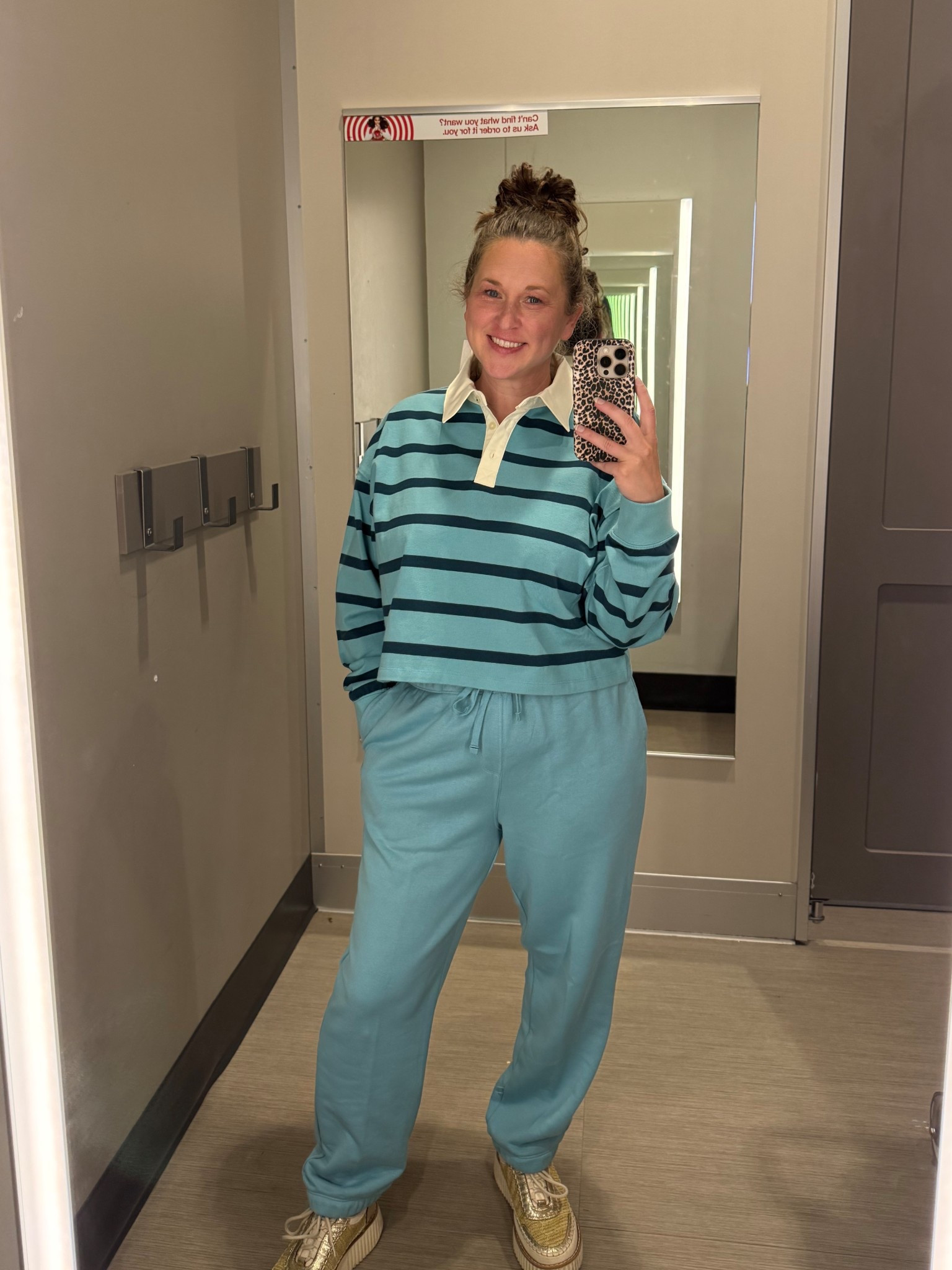 We had to pick up a few things from Target while on vacation and I decided to try on some styles that ours doesn’t have! 

This is such a fun fall set! The pieces are sold separately, so you can mix and match them! 

I had my color fan with me, and these colors are perfect for autumns! Fit video coming soon! 

#LTKActive #LTKOver40 #LTKSeasonal