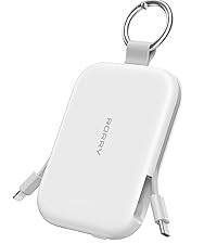 RORRY Portable Charger, 5000mAh Portable Charger Power Bank with Built-in Cables, Travel Keychain... | Amazon (US)