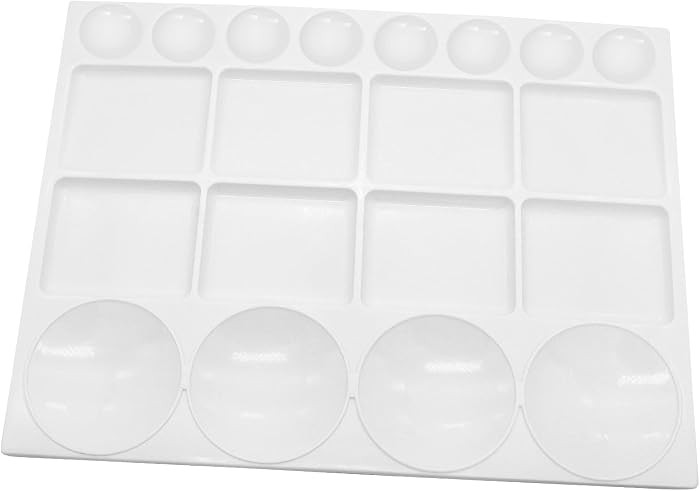 20 Well Watercolor Paint Tray Palette Pallet Acrylic Painting Mixing Plastic Artist Large Square ... | Amazon (US)