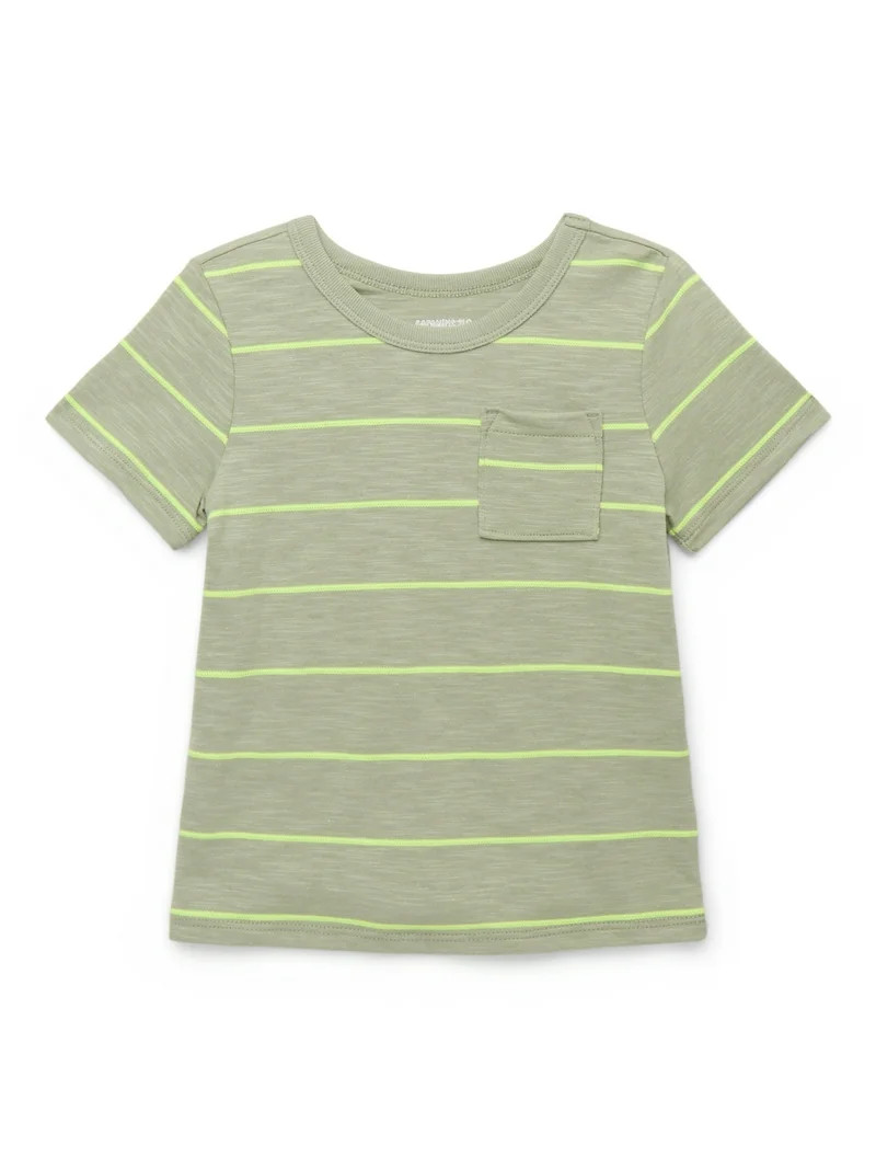 Garanimals Toddler Boy Short Sleeve Stripe Pocket T-Shirt, Sizes 18M-5T | Walmart (US)