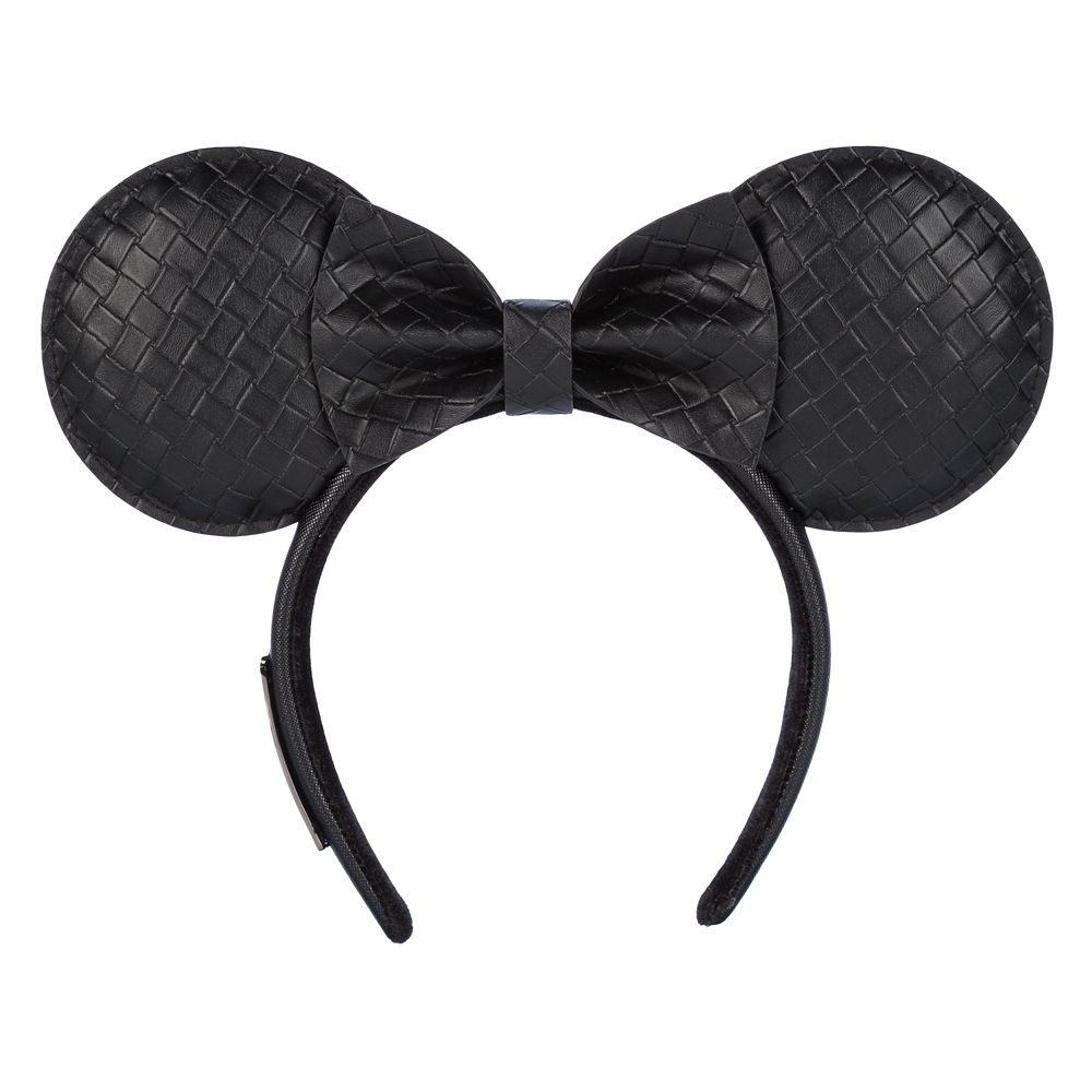 Minnie Mouse Faux Leather Loungefly Ear Headband for Adults – Black | Disney Store