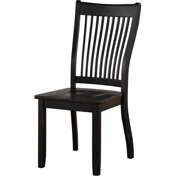 ACME Renske Black Wooden Mission Dining Chair in Set of 2 | Walmart (US)