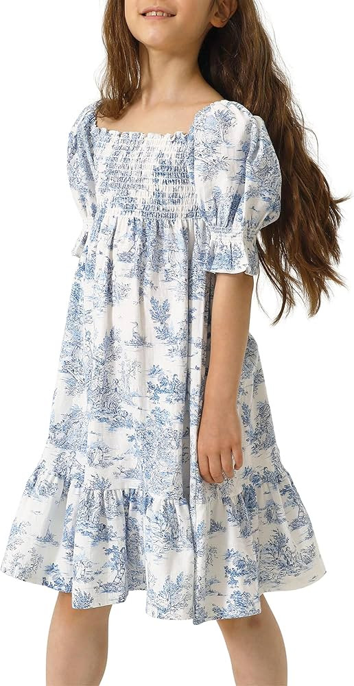 NOTHING FITS BUT Girl’s Classic Linen Cotton Dress, Hana Gown, Kids Casual Frock | Amazon (US)