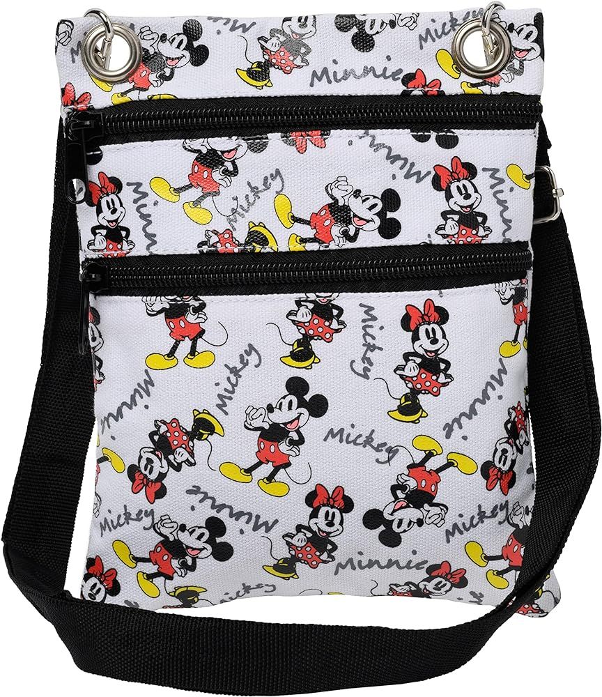 Disney Passport Bag Crossbody Travel Mickey Minnie Eeyore Stitch All Over Print | Amazon (US)