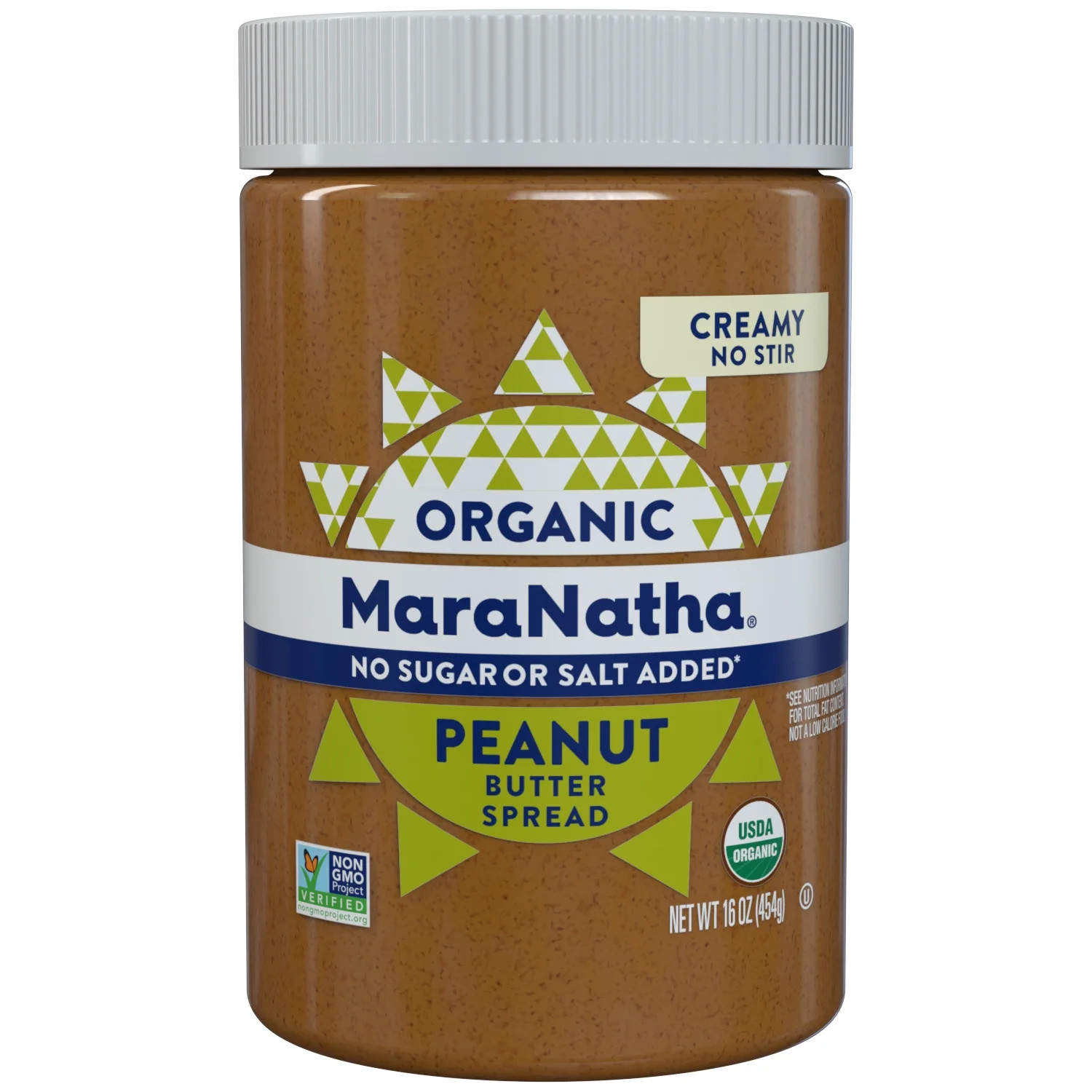 MaraNatha Organic Creamy No Sugar No Salt Peanut Butter Spread, 16 oz | Walmart (US)
