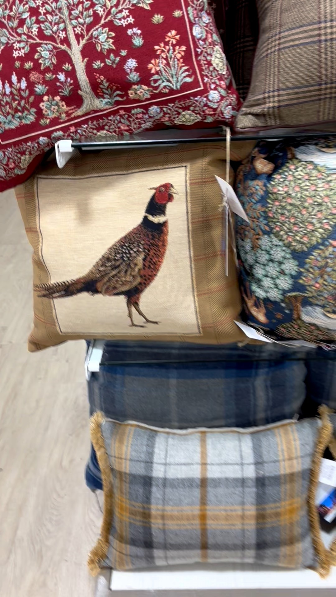 These pheasant pillows are beautiful and channel the British style fall vibe. I couldn’t find the exact pillow online so I linked some that are similar.

#LTKSeasonal #LTKFindsUnder50 #LTKHome