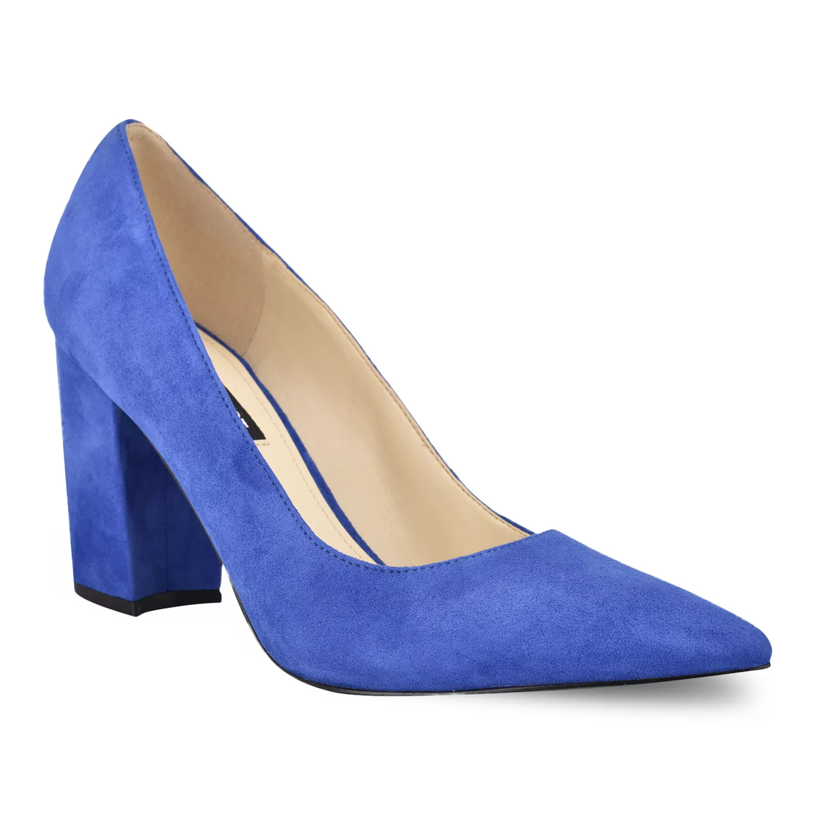 Nine West Cara Women's Block Heel Pumps, Size: 9, Blue Suede | Kohl's