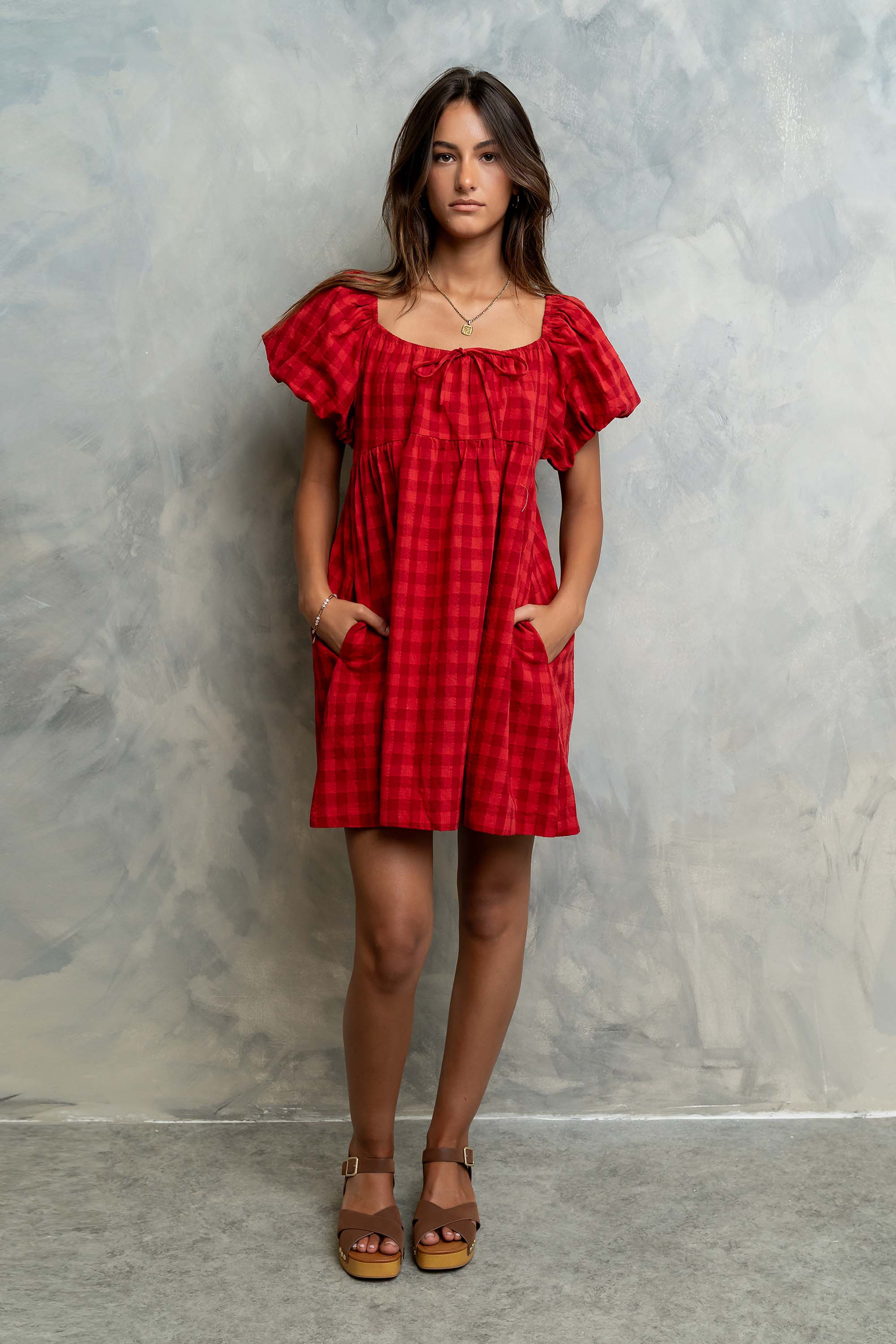 Emery Plaid Mini Dress | Böhme US