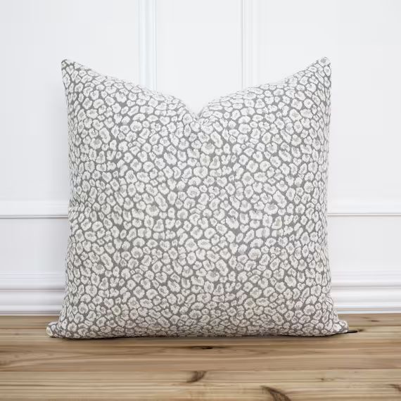Leopard Pillow Cover • Animal Print Pillow Cover • 20 x 20 Textured Pillow • Designer Pillo... | Etsy (US)