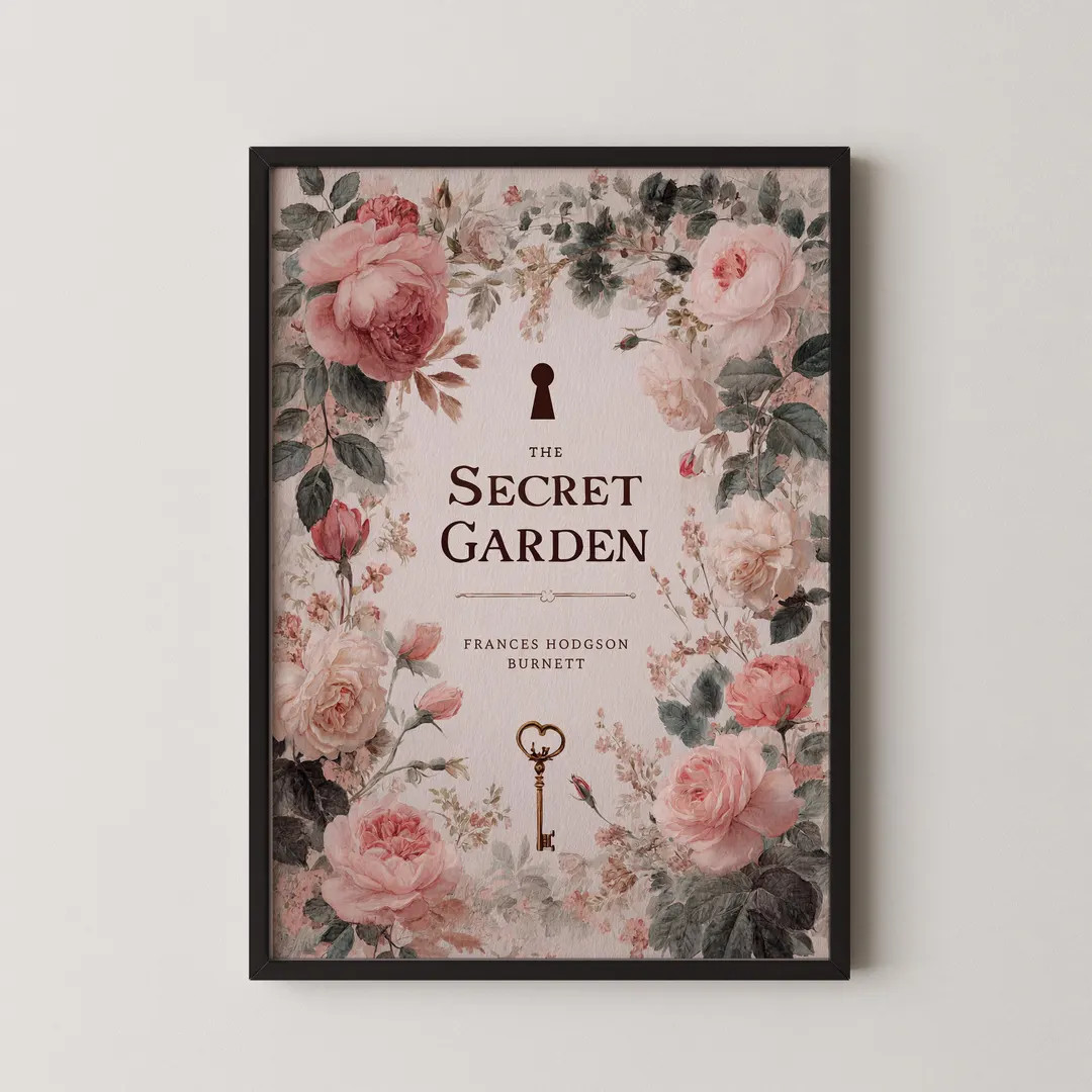 The Secret Garden Poster Frances Hodgson Burnett Literary Gift Vintage Botanical Print - Etsy | Etsy (Global)