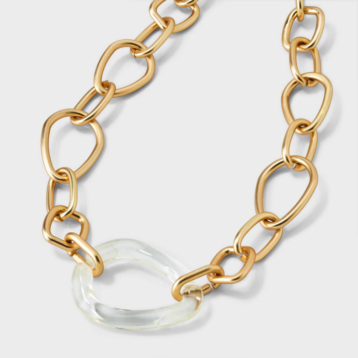 Large Link Gold Necklace - A New Day™ Gold | Target