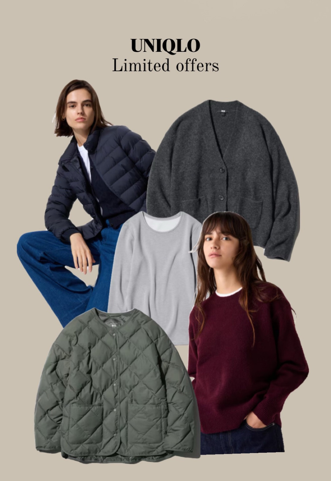 Uniqlo limited offers from autumn winters collection 

Uniqlo, sale, offers, puffer jacket, sweater, cardigan 

#LTKitalia #LTKsale #LTKwinter