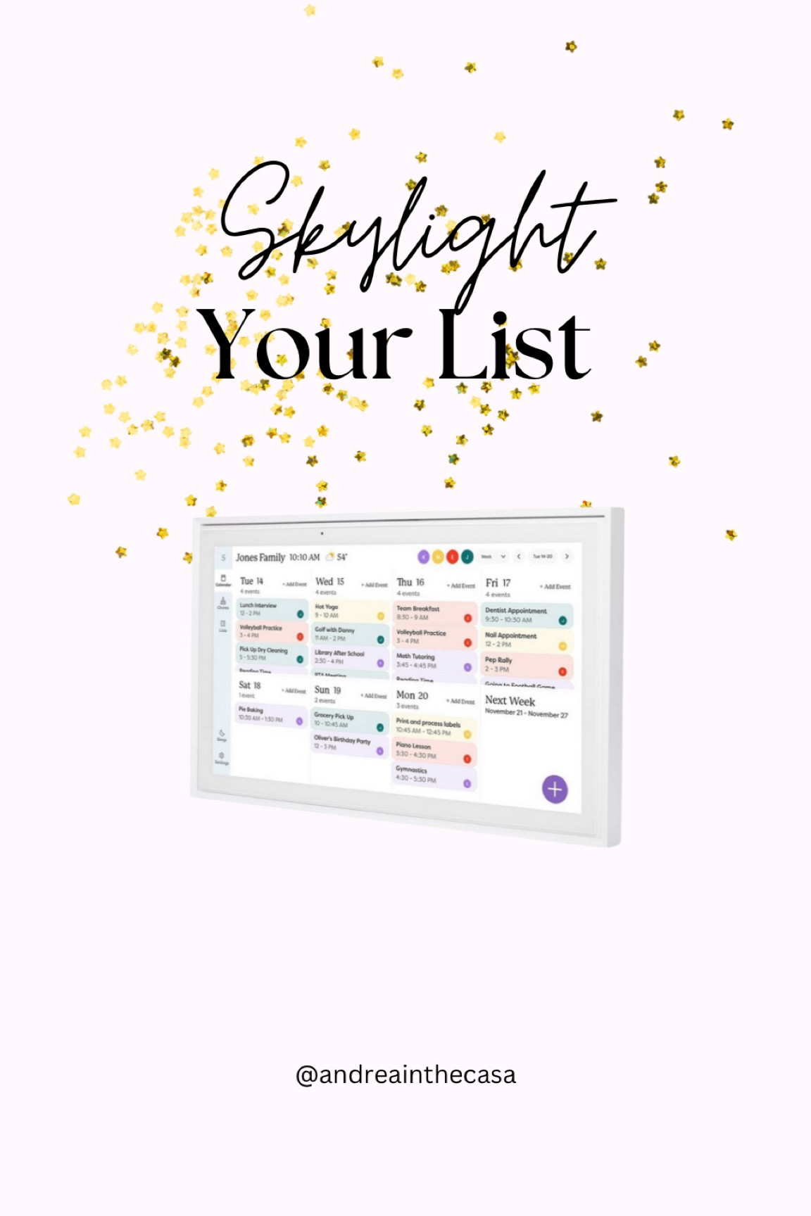 For your organizational needs!

Highly recommend! I am a written planner type girl but this is a way to upload everyone’s events onto one central station! Anyone with the app that’s connected to your device can load in events and even chores! On sale today for $250! 

#LTKCyberWeek #LTKHoliday #LTKGiftGuide