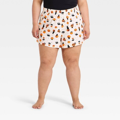 Women's Halloween Boxer Pajama Shorts - Hyde and EEK! Boutique™ White 3X | Target