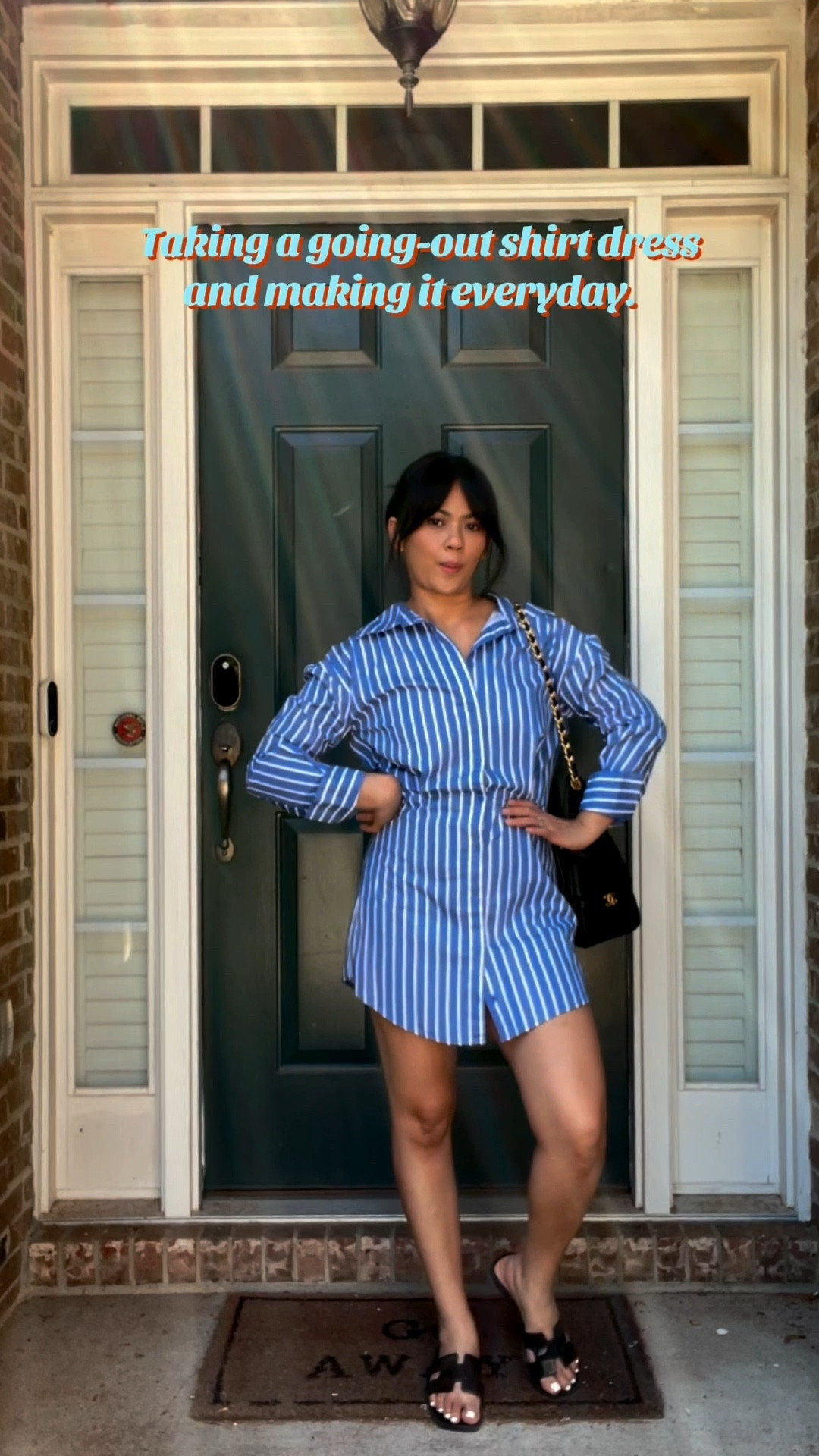  Saturday OOTD ✨
Keeping it simple and chic in this pinstripe mini dress.
Minimal effort, maximum “I tried” energy 😉

#LTKOver40 #LTKPetite #LTKootd