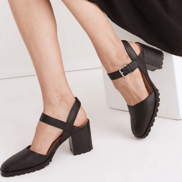 Madewell The Claudie Heeled Lugsole Mary Jane in Leather 7.5 Black | Poshmark