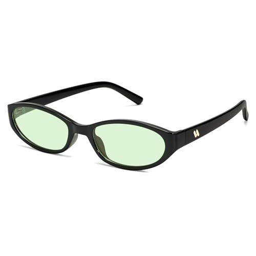 Retro Oval Sunglasses for Women Men Y2k Narrow Cat Eye Sunnies Skinny Shades AR82299 | Amazon (US)