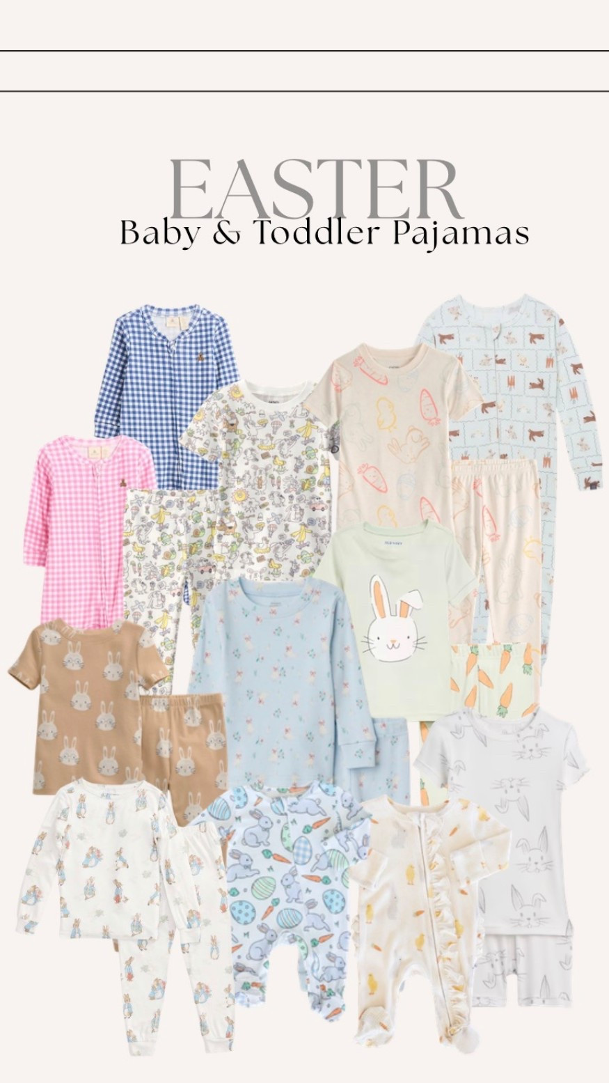 Baby & toddler Easter pajamas under $30! 🐇

#baby #babyboy #babygirl #toddlers #kidspajamas #babyfooties #babyeaster #easterbamboopjs #seasonal pajamas #toddlerkids #toddlerpajamas #easterbasket #toddlereasterbasket #easter #walmartkids #bamboopajamas #walmartmodernmoments #modernmoments #toddlerboys #toddlergirls #affordablefinds #pbkeaster #gapkids #cadenlane #easterpajamasets #affordablefinds 

#LTKBaby #LTKSeasonal #LTKKids
