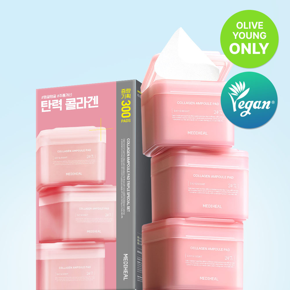 MEDIHEAL Collagen Ampoule Pad 100P Triple Set (OY-Exclusive) | OLIVE YOUNG Global | Olive Young Global