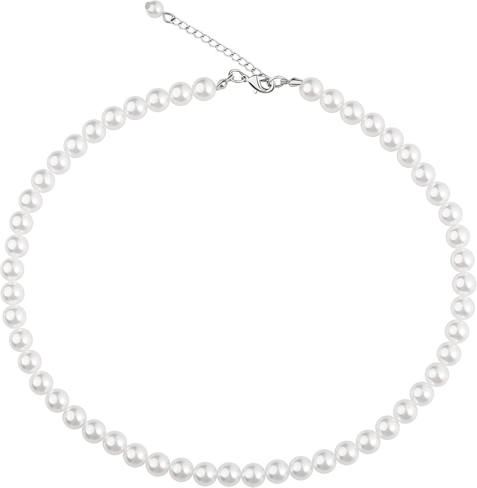 Imitation Pearl Necklace Wedding Pearl Necklace for Women | Amazon (US)