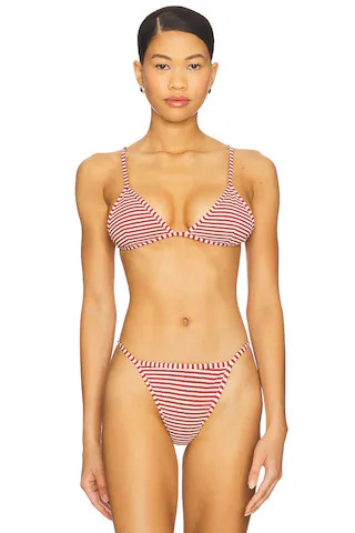 L'Academie by Marianna Harlow Top in Red & Pink Stripe from Revolve.com | Revolve Clothing (Global)