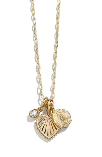 BaubleBar Heart Cluster Charm Necklace in Luck/gold at Nordstrom Rack | Nordstrom Rack