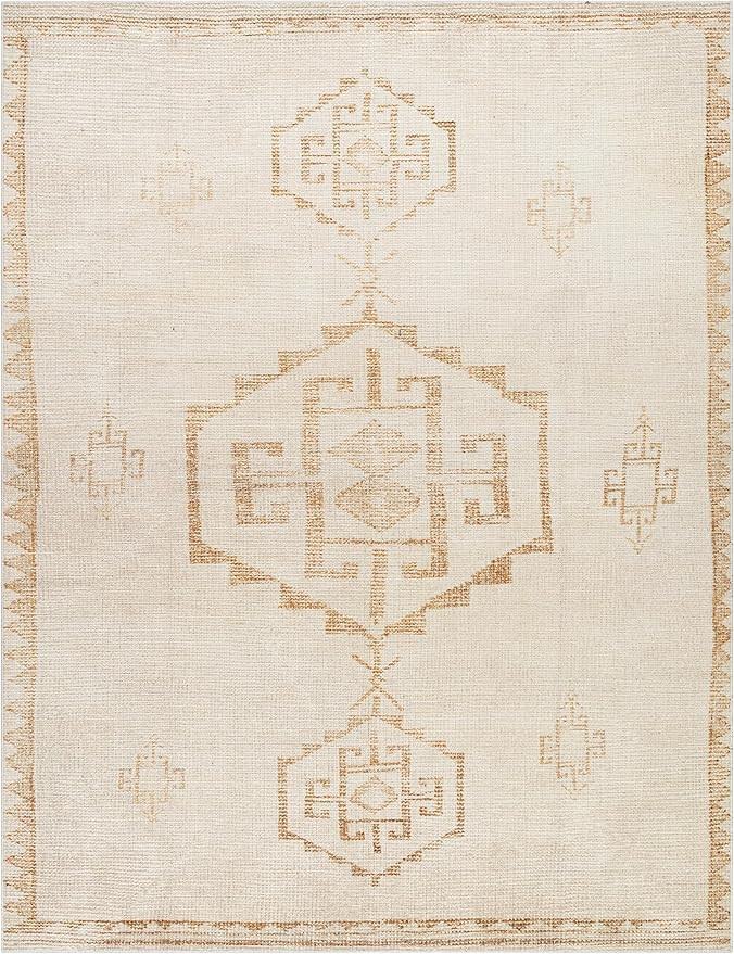 Becki Owens x Surya Solana Medallion Area Rug , 6'7" x 9', Beige | Amazon (US)