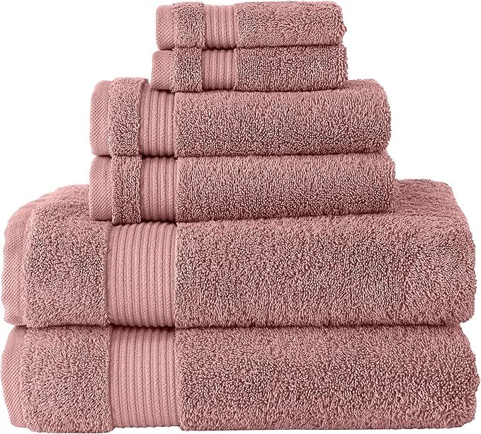 Classic Turkish Towels - Luxury Towels - Set of 6, 600 GSM - 2 Bath Towels, 2 Hand Towels, 2 Wash... | Amazon (US)