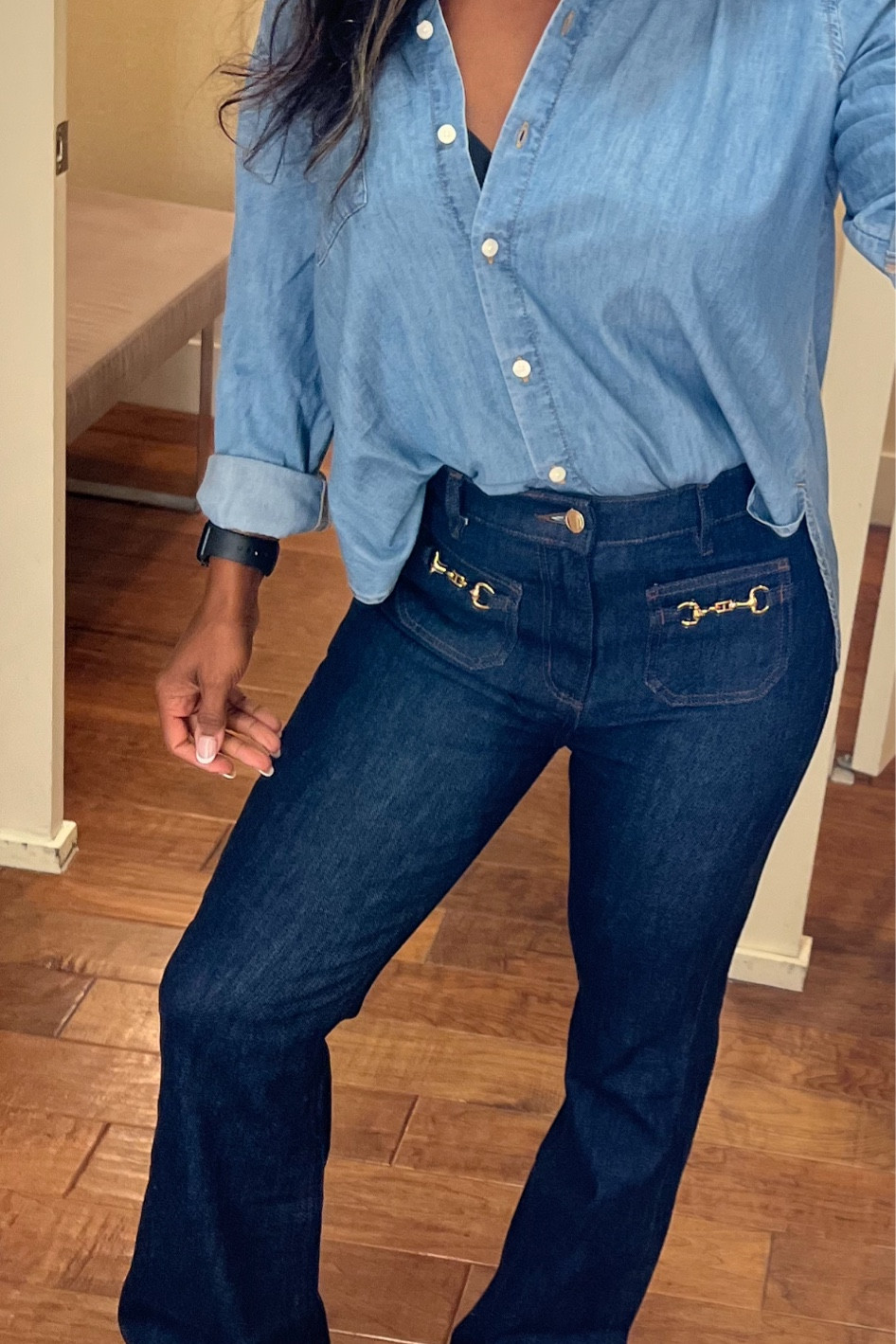 Best denim combination. These flare jeans with gold buckle detail spice up any outfit.



#LTKStyleTip #LTKFindsUnder100 #LTKFallSale