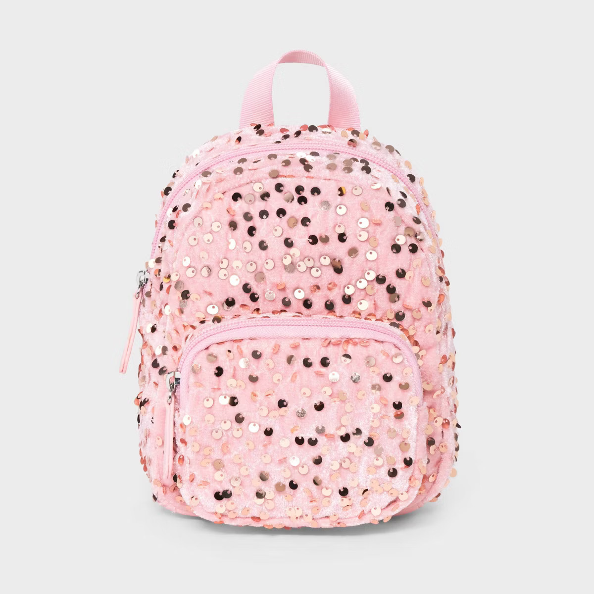 Girls' Mini Sequin Velvet Backpack - Cat & Jack™ Pink | Target