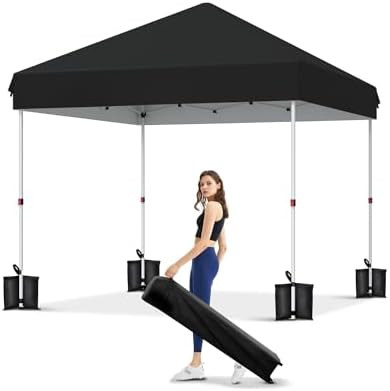 GarveeLife 10x10 Pop Up Canopy with One Button Push Setup - Heavy Duty Outdoor Canopy Tent with P... | Amazon (US)